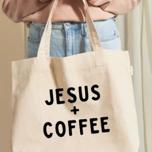 Jesus + Coffee Canvas Tote